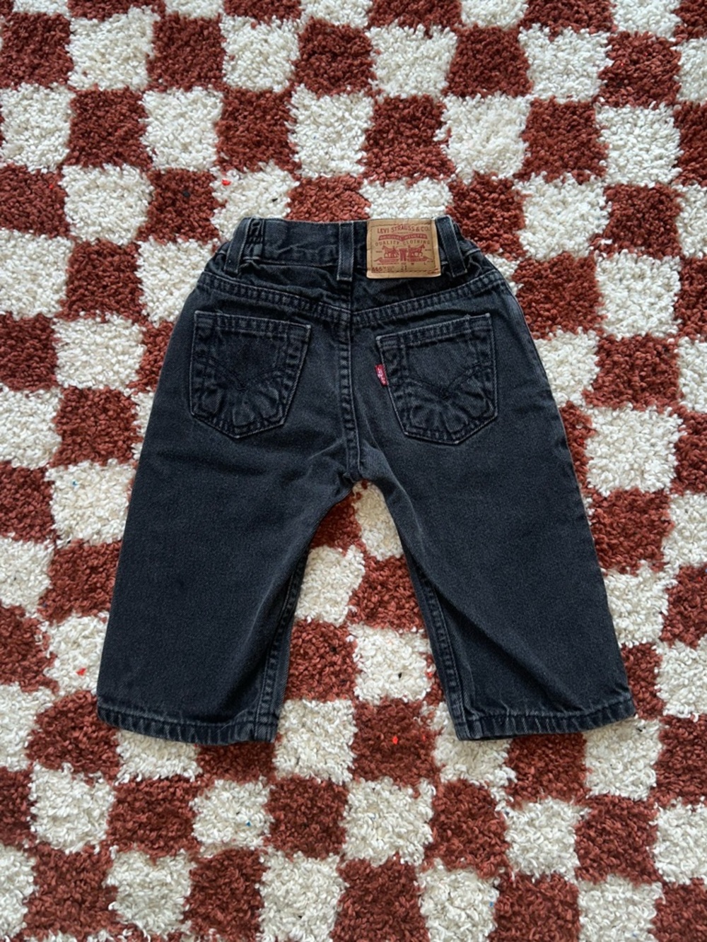 Vintage Levi's Kids Black Denim Jeans with Classic Patch Label